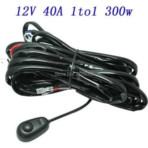 Wire Harness Led Light Bar Work Light Universal Relay Harness Wire Kit Switch Control Switch 1 Wire Connect 1 Lights 2 Lights