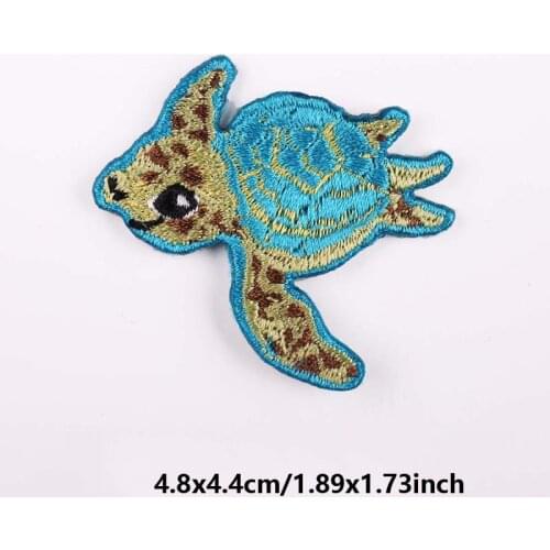 20pcs Turtle Tropical Jeans Patches Iron On parches bordados Patchwork Jacket Patch For Clothing Appliques Garment Sticker Badge