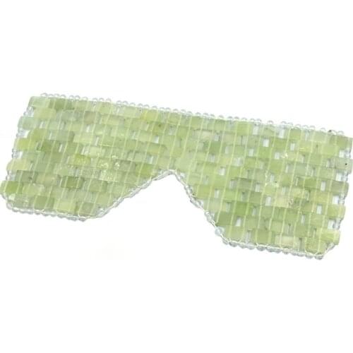 Natural Jade Eye Mask Jade Eye Curtain Face Massager Sleep Mask Stone Massage Wrinkle Remove Jade Mask Beauty Care Tool With Box