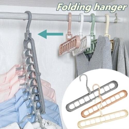 Anti-slip 9-hole Clothes Hanger Sorting Drying Rack Hook Wardrobe Organizer Keep Your Closet Organized With This Smart Hanging