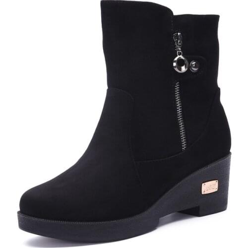 New Winter Australia Women Snow Boots 100% High Quality Side Zipper Short Boots Warm Winter Boots Woman Shoes Large Size 35-42