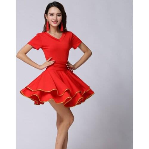 Adult Short Sleeve One-Piece Latin Dance Dress High Quality Dancing Costume Competition Ballroom Women Tango Salsa Dance Wear