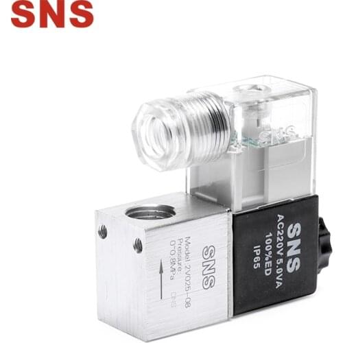 SNS Air Solenoid Valves 2V025-08 2 Position 2 Port 1/4" Normally Closed Pneumatic Control Valve
