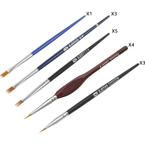 Professional Model Painting Pen Comfort Handle Paint Brush Miniature Brushes