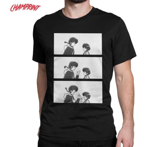 Ranma 1/2 Akane Tendo Arguing Mens T Shirts Anime Novelty Tee Shirt Short Sleeve O Neck T-Shirts 100% Cotton Gift Tops