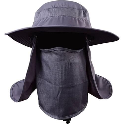 Fishing Flap Caps Men Women Windproof Sunshade Detachable Removable Ear Neck Cover Fishermen Hat Outdoor Sportswear Accessories