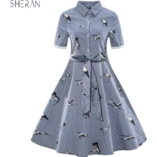 Летние платья в полоску SHERAN China At AliExpress