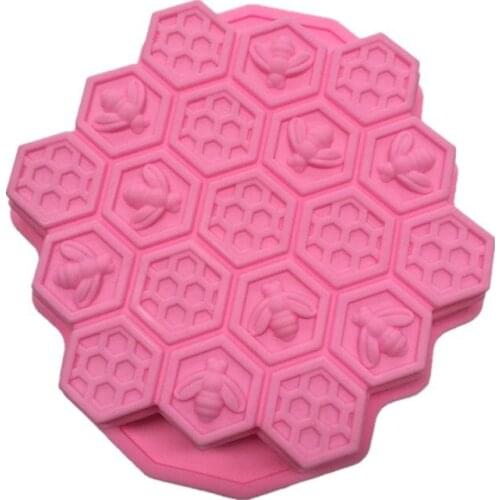 3D Bee Honeycomb Silicone Soap Mold Food Grade Candle Resin Crafts Mold Cake Candy Snack Jelly Bee Making Supplies Kitchen