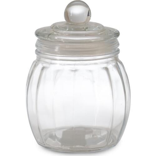 ISOSCELES Glass Vacuum Oval Glass Jar With Lid 13.5 cm - 550ML