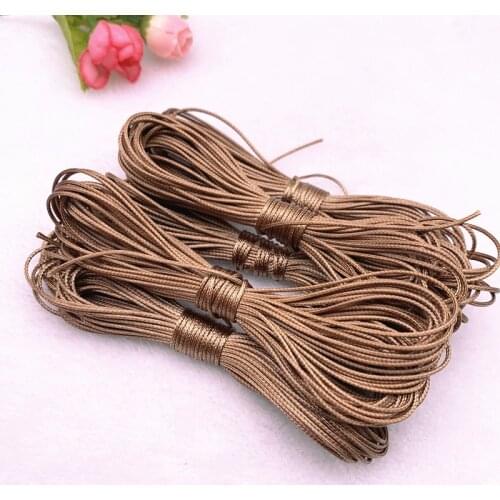 0.5-2.0mm Light Coffee Waxed Cord Waxed Thread Cord String Strap Necklace Rope Beads for Jewelry Making DIY Bracelet Accessories