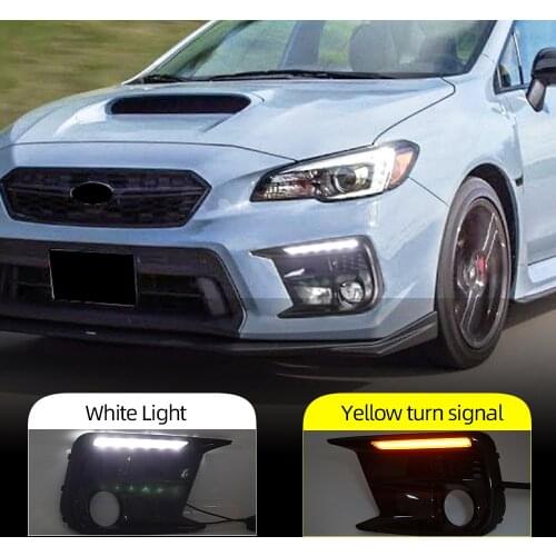 1 Pair For Subaru WRX 2018 2019 2020 2021 Car LED DRL Daytime Running Light Fog lamp cover Waterproof