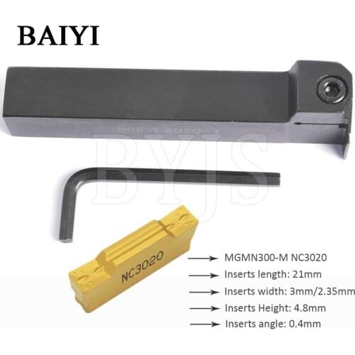 1pcs MGEVL2020-3 + 10pcs MGMN300 M NC3020 CNC External slot Grooving turning tools holder