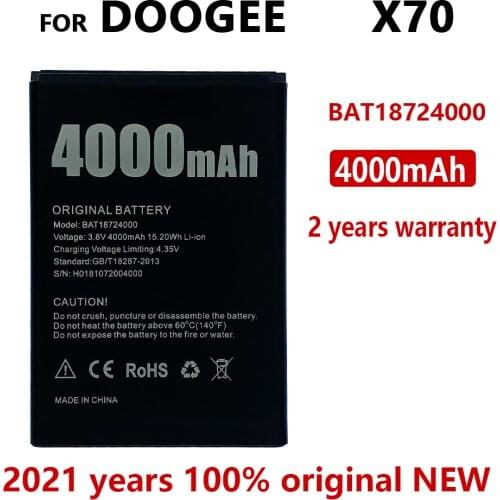 100% Original 4000mAh Replacement Battery BAT18724000 For DOOGEE X70 X 70 New Phone High Quality Batteries+Tracking number