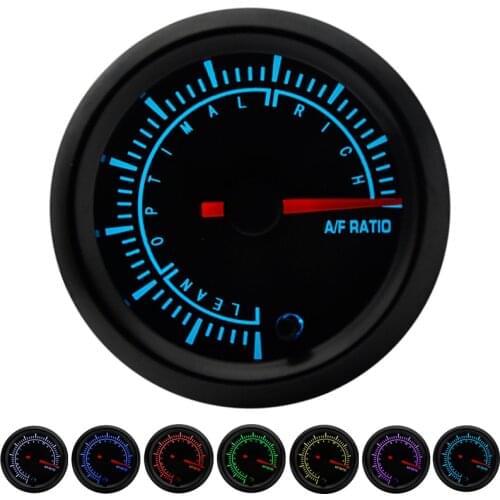 2" 52mm 7 Colors LED Car Auto Air Fuel Ratio Gauge High Speed Stepper Motor AFR Gauge Car Meter