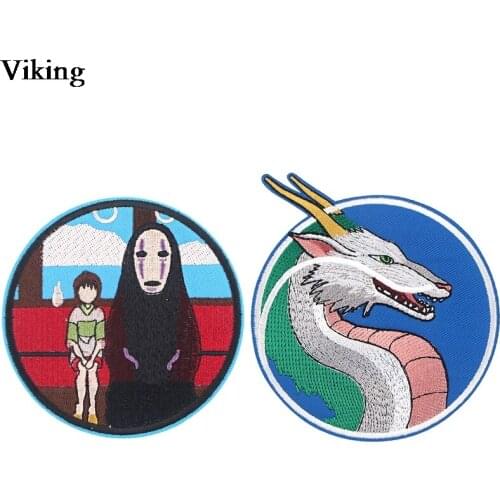 20pcs/set Spirited Away Patch Cartoon T-shirt Patch Stickers Diy Appliques Iron on Patches for Clothing Embroidered Badge G0747