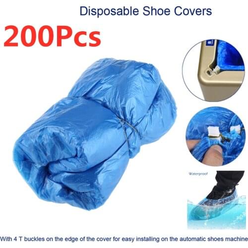 200Pcs disposable Shoes Cover Anti Dust Droplet Automatic Shoe Cover Case Pouch Household Rain Outdoor Shoes Covers Cleaner
