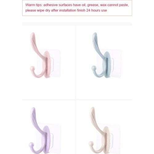 2020 New 1Pc Punch-Free Seamless Sticky Hook Strong Self Adhesive Coat Hooks Home Kitchen Hooks Bathroom Towel Accessories Hooks
