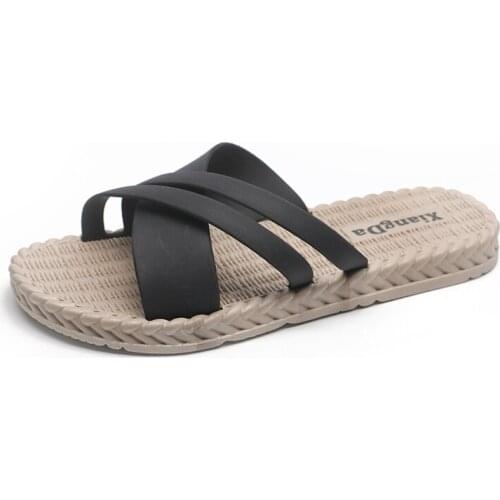 2021 Women Slippers Fashion Weave Ladies Flat Heel Slides Causal Open Square Toe Outdoor Beach Sandals Summer Female Flip Flop