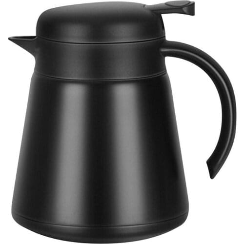 304 18/10 Stainless Steel Thermal Carafe/Double Walled Vacuum Insulated Coffee Pot With Press Button Top,24+ Hrs Heat & Cold Ret