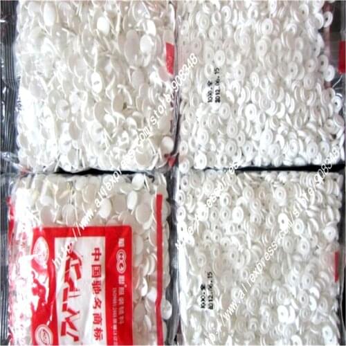 WHITE Glossy or Matt cap Face finish T3 T5 T8 Resin KAM Snap Button snap fastener Plastic Snaps button , 1000 sets/color ,KB22
