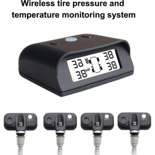 Wireless car TPMS tire pressure monitor system with internal sensors and monitor