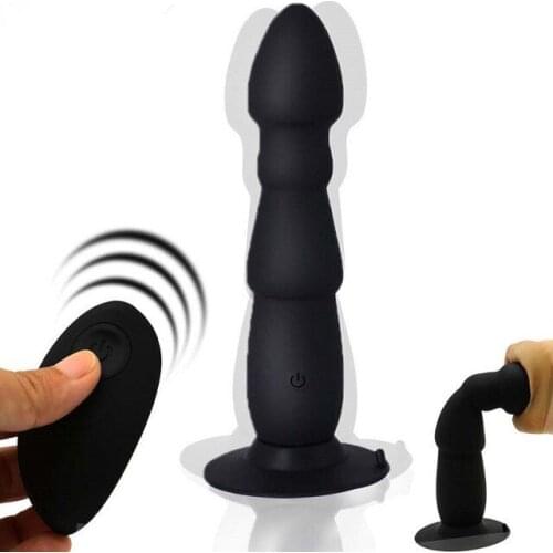 Wireless Remote Dildo Vibrator Anal Plug Prostate Massager Suction Cup Masturbator for Man Gay Anal Adult Sex Toy Butt Plug Q113