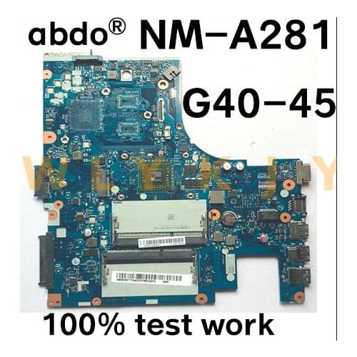 For G40-45 G40 notebook motherboard ACLU5 ACLU6 NM-A281 motherboard AMD CPU 100% test work free shipping