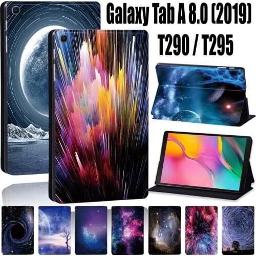 Tablet Case for Samsung Galaxy Tab A T290/T295 (2019) 8.0 inch Space Series Tablet Cover Shockproof Case + Free Stylus