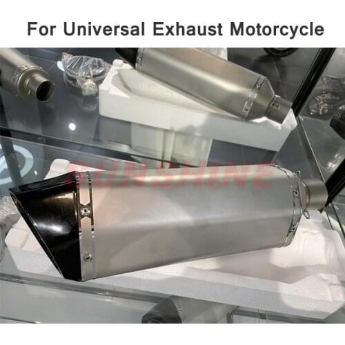 Motorcycle Exhaust Escape Moto Pipe Motorcross Pitbike Muffler Slip on Modified For CBR650 GSXR1300 Z900 MT10 Z1000 KTM RC390 R6