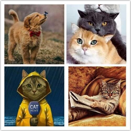 Cat Lions Animals DIY Painting By Numbers Kits Coloring By Numbers Unique Gift Home Wall Art Decor 40x50 Artwork