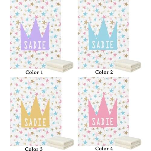 LVYZIHO Create Your Own Little Star Personalized Name Baby Blanket - 30x40 / 48x60 / 60x80 Inches - Fleece Blanket