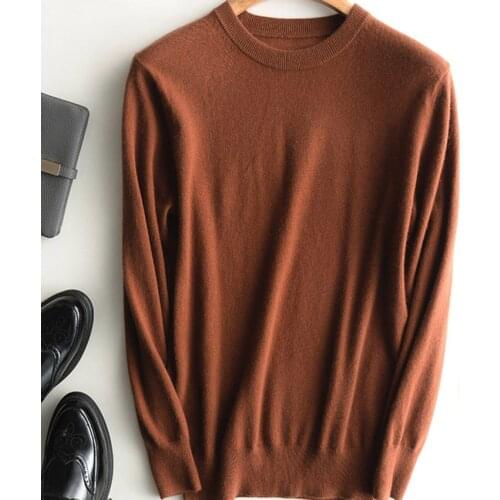 Men Jumpers 100% Cashmere and Wool Knitted Sweater Hot Sale High Quality Man Pullover Woolen Standard Clothes Top