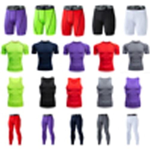 Men Compression Tight Leggings,Running Vest T Shirt Fitness Tight Long Sleeve Sport tshirt,Soccer Short Sleeve Shirt