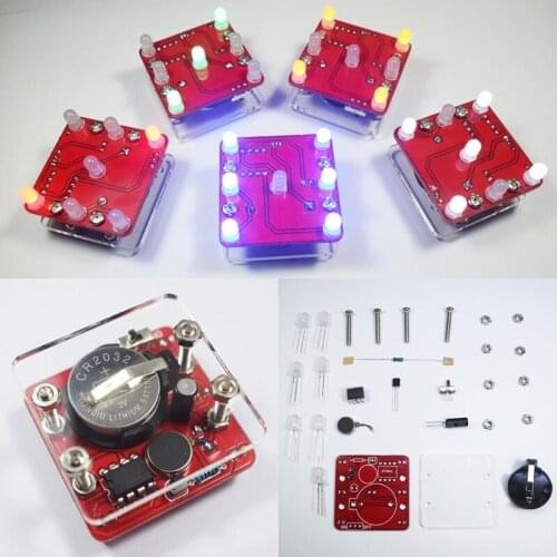 DIY Swing Shaking LED Dice Kit With Small Vibration Motor Diy Electronic Kits
