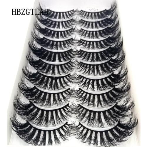 HBZGTLAD 10 pairs natural false eyelashes fake lashes long makeup 3d mink lashes eyelash extension mink eyelashes for beauty 87