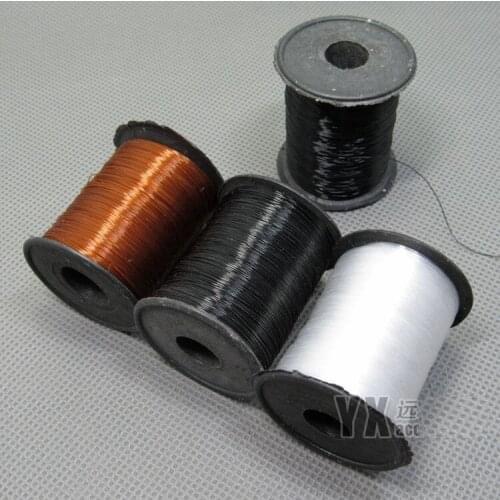 0.2mm diameter nylon threads 2 rolls for diy shoes repair finshing kite sewing thread 250yards/roll plastic black white brown