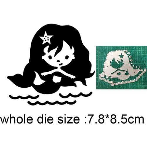 Girl Mermaid New 2021 Metal Cutting Dies for DIY Scrapbooking Paper and Card Making Decorative Embossing Die Cut Craft dies