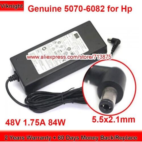 Genuine 5070-6082 AC Adapter 48V 1.75A 84W Charger for Hp PROCURVE 2520G-8-POE SWITCH J9137A 2520-8 10100 POE Power Supply