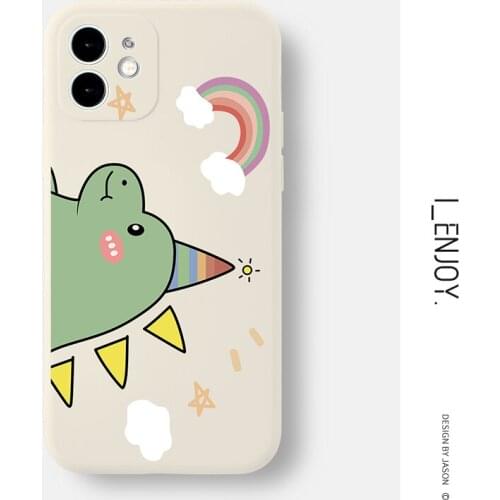 Official Original Soft Silicone Case for Apple iPhone 11 12 13 Pro MAX SE 2020 XR XS X 6 6s 7 8 Plus Shockproof Cute Phone Cover