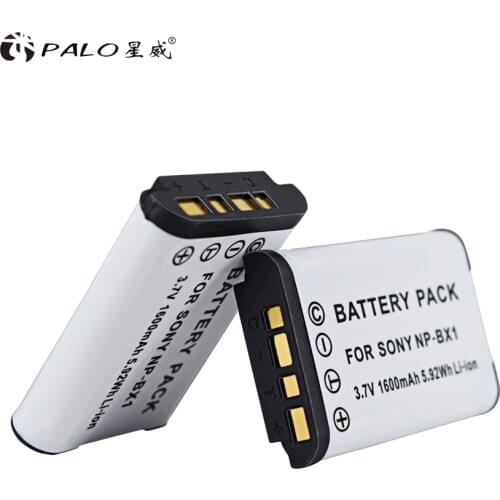 PALO 2pcs NP-BX1 np bx1 Battery For Sony DSC-RX100 DSC-WX500 IV HX300 WX300 HDR-AS15 X3000R MV1 AS30V HDR-AS300