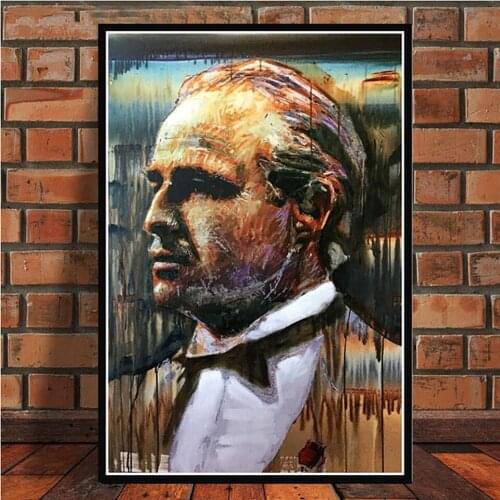 Godfather Movie Poster Marlon Brando Al Pacino Canvas Painting Wall Art Picture Living Room Bedroom Home Decor