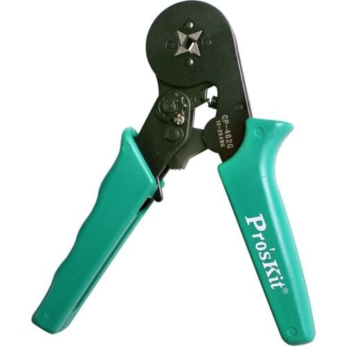 Proskit CP-462G Adjustable Square Cage Crimp Wire Ferrule Crimping Pliers Tools Practical Quadrilateral Pressing line Pliers