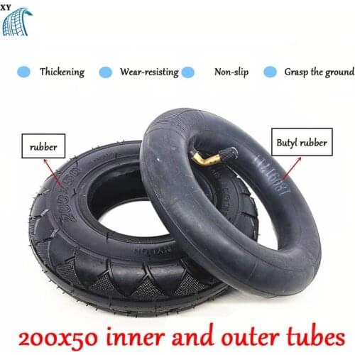 Thickened 200x50 Outer Tire 200 * 50 Inner Tube 8 Inch Electric Scooter Inner and Outer Tire Belt Punching Inflated Rear Wheel