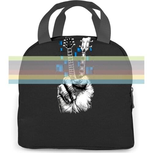 Veloci Mens Don't Fret Music Rock Band Guitar Festival women men Portable insulated lunch bag adult