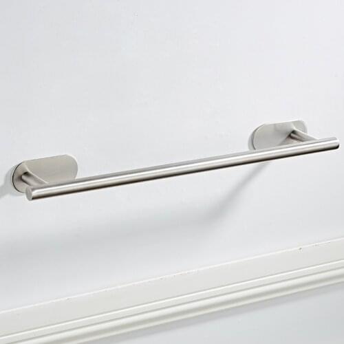 New Wall-Mounted Stainless Steel Towel rack in bathroom towel bars Hotel Home Clothes Towel Holder Storage Rail Shelf Punch free