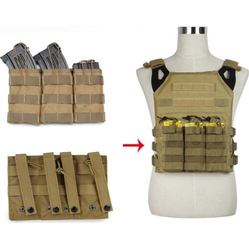 2021 Tactical Magazine Pouch Paintball Airsoft Belt Clip Molle Rifle Pouches Police M4 Utility Hunting Shooting Accessories Bag