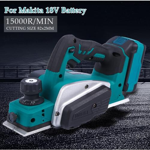 18V 15000rpm Rechargeable Electric Planer Cordless Handheld For Makita 18V Battery Wood Cutting Tool with Wrench Tool