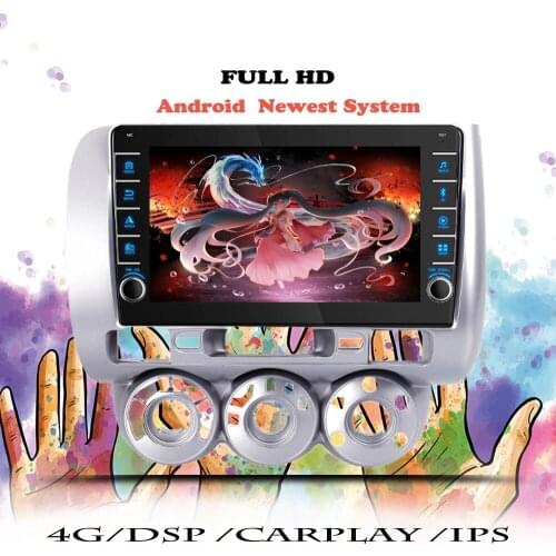 Car Radio Navigation GPS For Honda Jazz City 2002 2003 2004 2005 2006 2007 Android 10 Multimedia Video Player DVD Tape Recorder