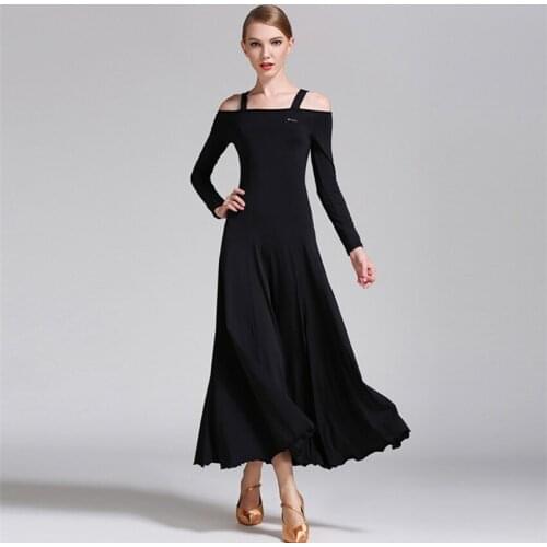 Ballroom Dance Dress Elegant Long Sleeve Stage Dancing Wear Womens Cheap Ballroom Flamenco Competition Dresses