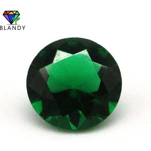 Free Shipping 1000pcs/lot 1.0~4.5mm Round Machine Cut Green Glass Beads Loose Synthetic Gems Glass Stone For Jewelry